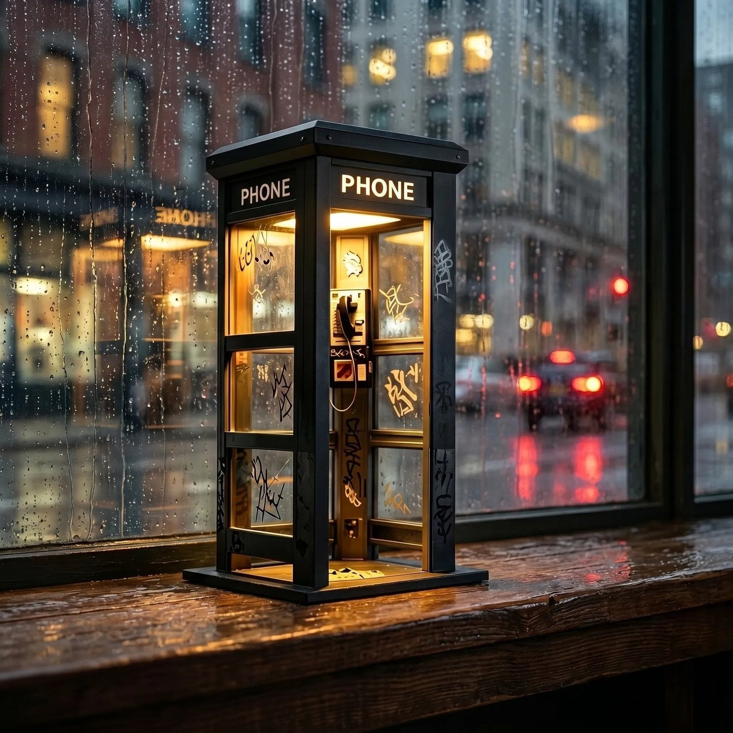 ✨Lampe d'ambiance cabine téléphonique vintage