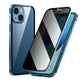 Coque magnétique pour iPhone avec verre de confidentialité et métal
