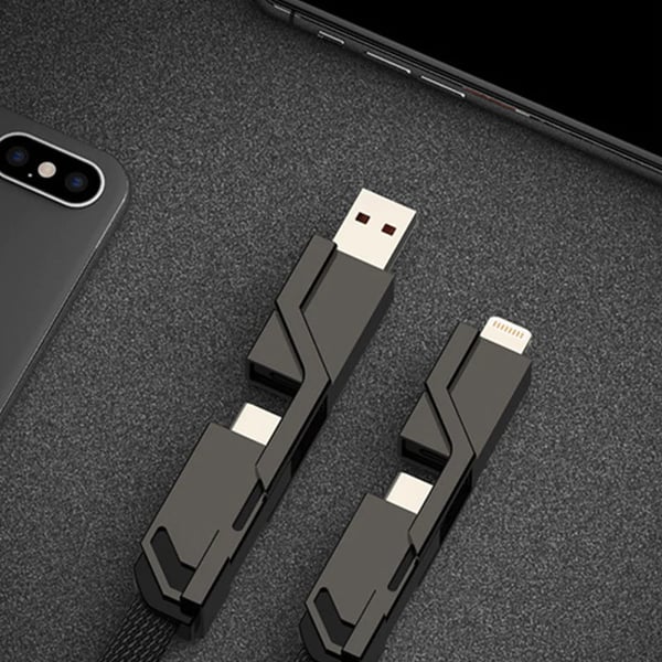 📱 Chargeur 4-en-1 [60W Charge rapide & Synchronisation des données]