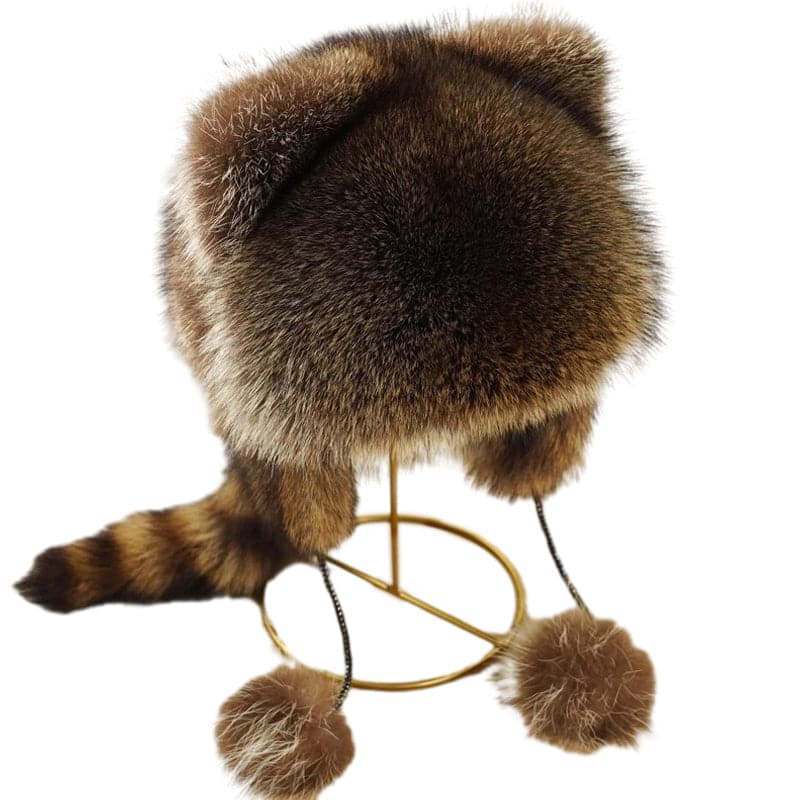 ✨ 50 % DE RÉDUCTION MAINTENANT ! ✨Chapeau en peluche parent-enfant avec fausse queue de raton laveur