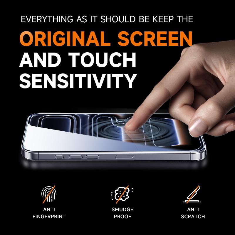 🔥SOLDES📱 Protecteur d'écran pour iPhone, Samsung – Cristal clair, résistant aux rayures, toucher ultra-doux, protection de la vie privée, protection oculaire polarisée circulaire, installation facile