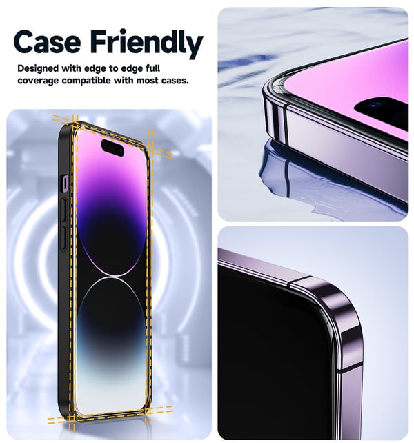 🔥SOLDES📱 Protecteur d'écran pour iPhone, Samsung – Cristal clair, résistant aux rayures, toucher ultra-doux, protection de la vie privée, protection oculaire polarisée circulaire, installation facile