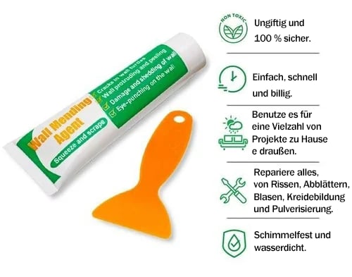 🛠️🧱Enduit de Rebouchage Universel🏠Comble Fissures, Non Toxique, Séchage Rapide, Peinturable (Blanc)