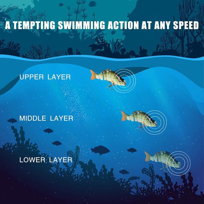 🎣Vente limitée : 50 % de réduction ⏰Leurre de pêche coulant multi-articulé ultra-réaliste