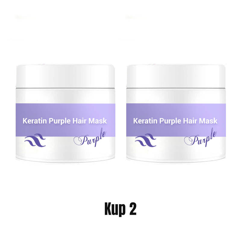 ✨Durée limitée Achetez 3 obtenez 2gratuit✨🧴💛 Masque pour cheveux Keratynowa Fioletowa&Laisser flotter les cheveux au vent