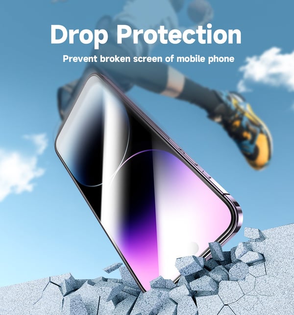 🔥SOLDES📱 Protecteur d'écran pour iPhone, Samsung – Cristal clair, résistant aux rayures, toucher ultra-doux, protection de la vie privée, protection oculaire polarisée circulaire, installation facile