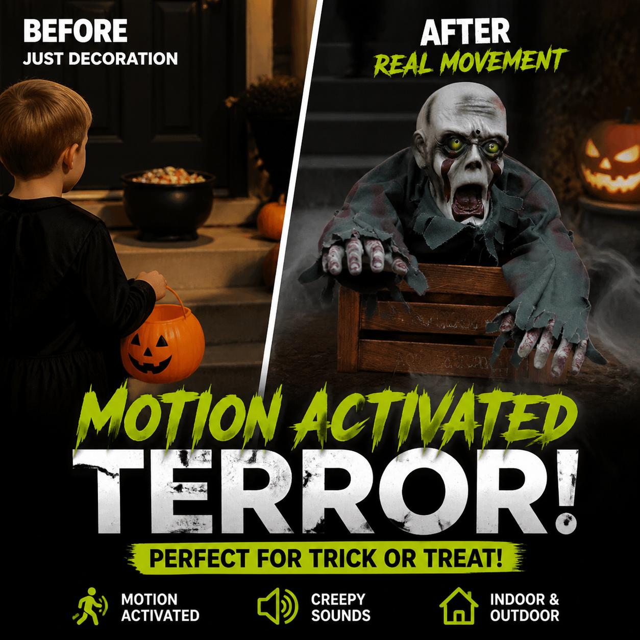 🎉🔥Livraison gratuite🔥Fantôme rampant, figurine d'horreur pour Halloween