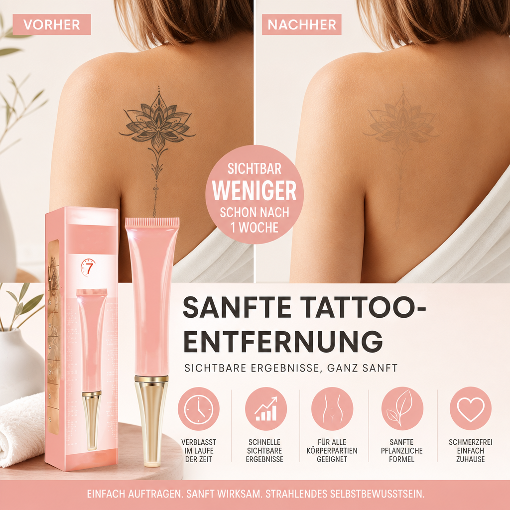 Crème éclaircissante pour tatouages douce, efficace et polyvalente