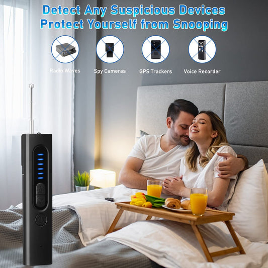 🔥 50% DE RÉDUCTION ! ✨ Détecteur de Caméras Cachées - 6 Niveaux de Sensibilité RF, Portée 10m, Protection de la Vie Privée 📡🛡️