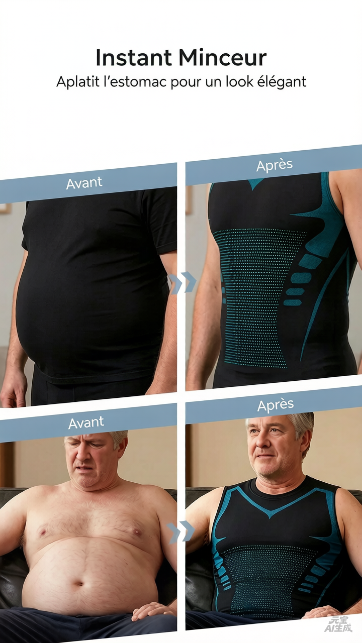 🌀🍃 OFFRE LIMITÉE 50% DE RÉDUCTION! Gilet Amincissant Ionique pour Homme – Compression Rafraîchissante et Légère, Totalement Invisible, Affine le Torse pour Une Allure Plus Nette ❄️✅