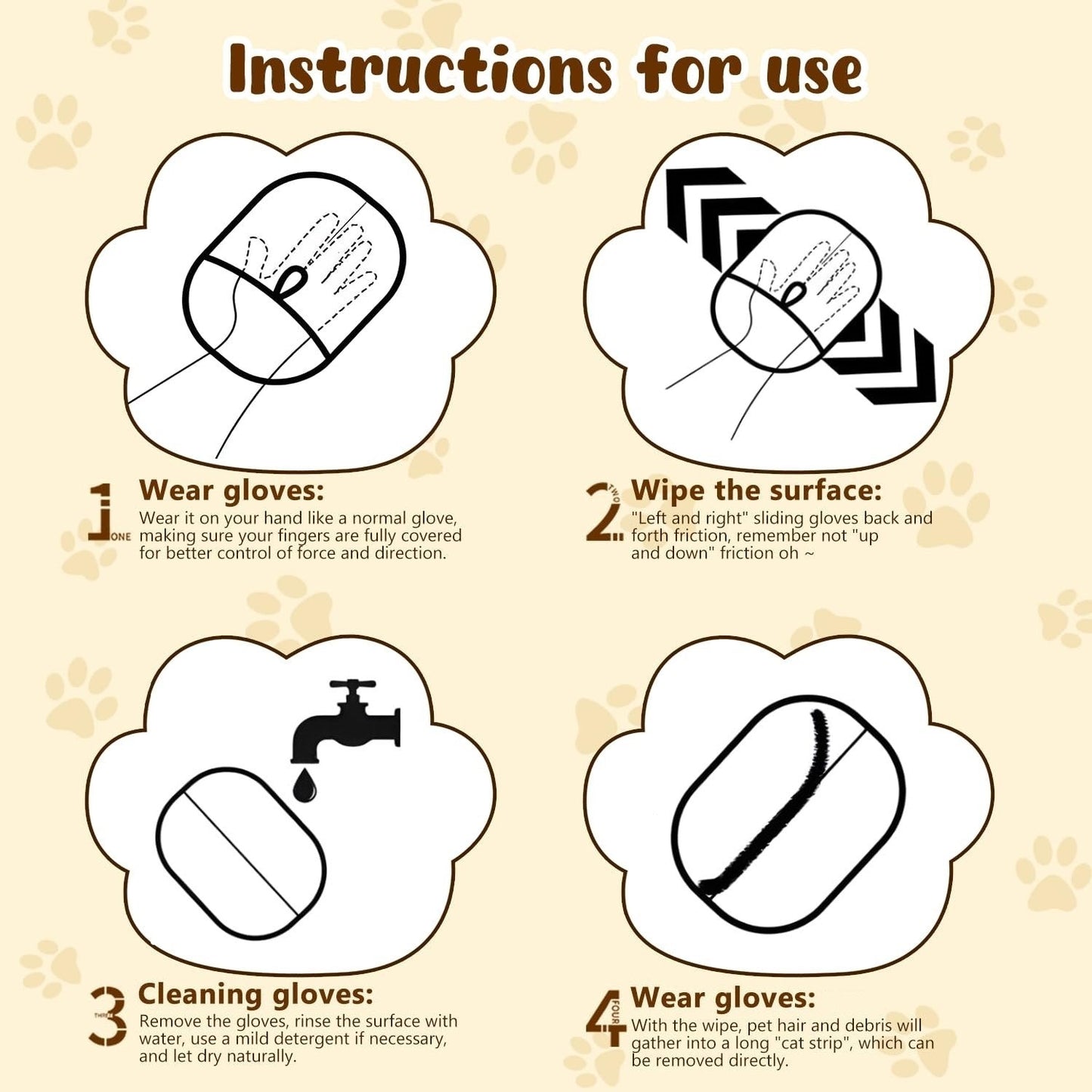 ✨️ Gants antistatiques pour l'épilation des animaux de compagnie