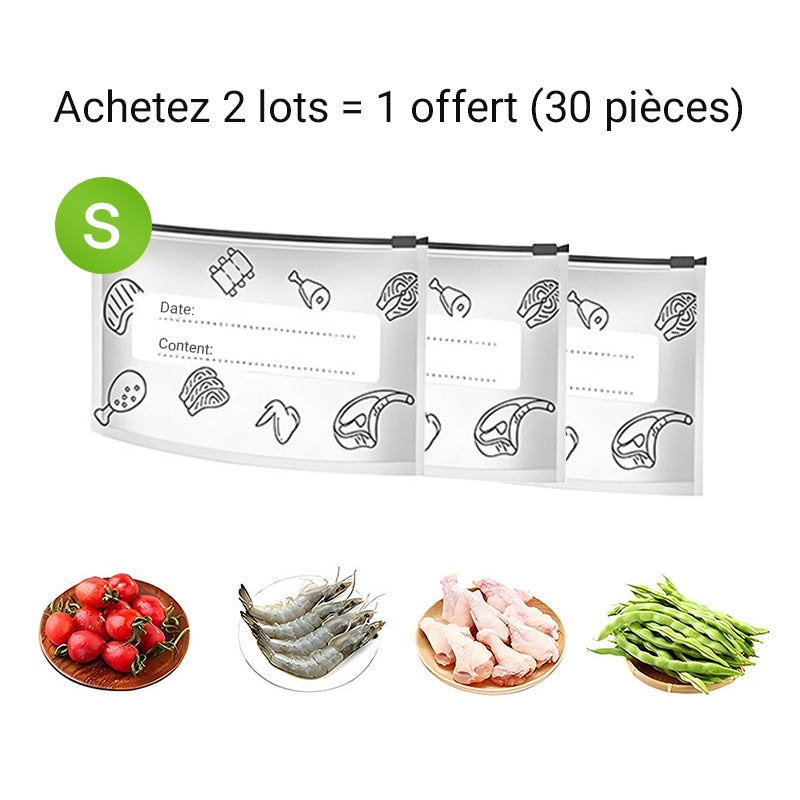 🔥Best-seller mondial🍗 Offre à durée limitée ! Achetez-en 3, obtenez-en 2 gratuits🥦Sacs de conservation refermables en aluminium réutilisables