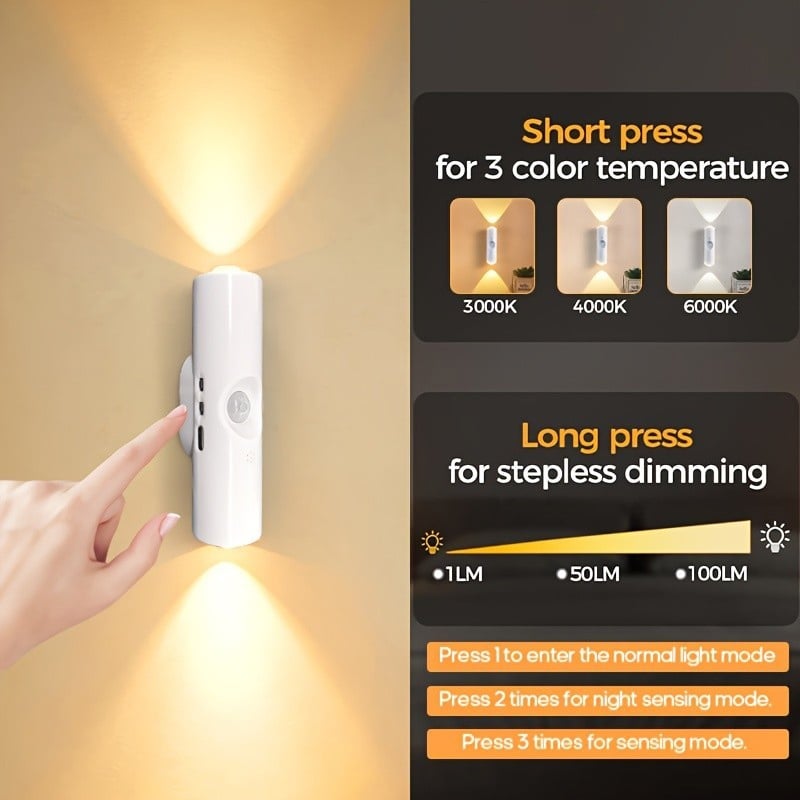 🎁La semaine dernière : 50 % DE RÉDUCTION !!!⏳Lampe d'ambiance rechargeable à capteur de mouvement LED intelligent