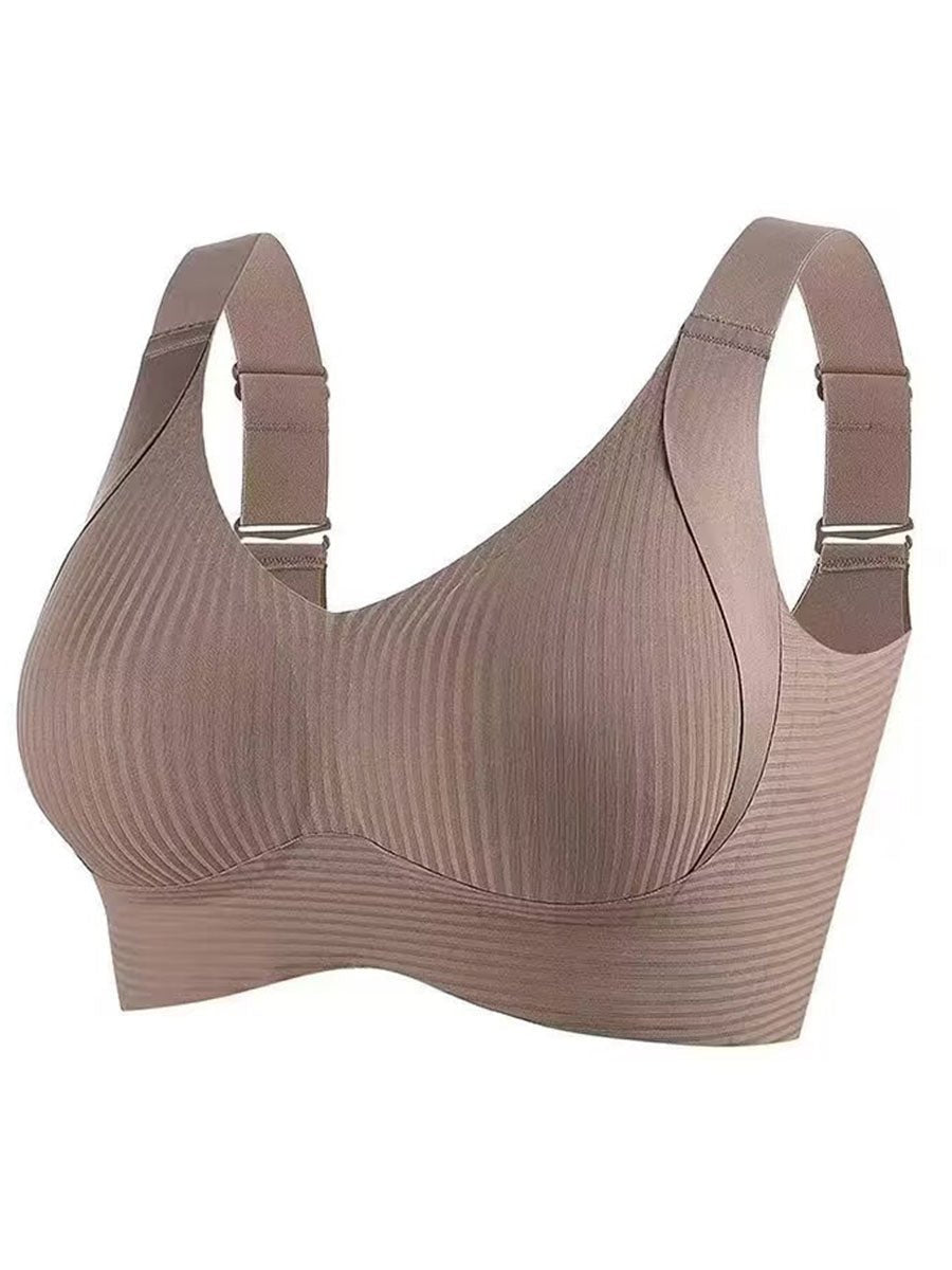 🎁VENTE EXCEPTIONNELLE 2026💕Soutien-gorge sans coutures à rayures subtiles avec soutien en W – Confort et style !