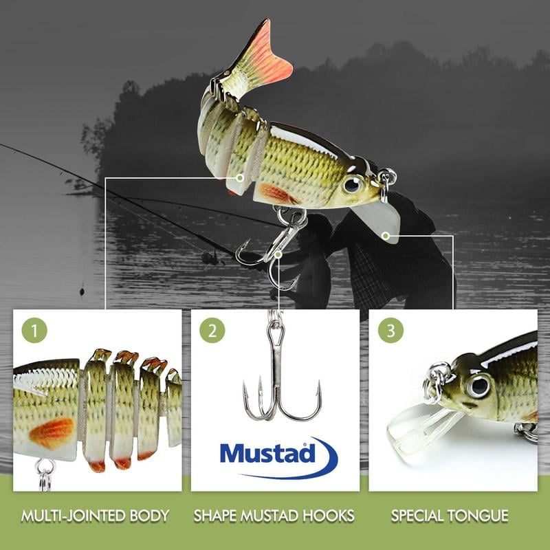 🎣Vente limitée : 50 % de réduction ⏰Leurre de pêche coulant multi-articulé ultra-réaliste