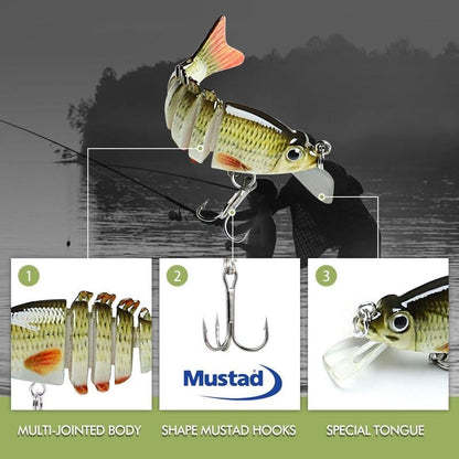 🎣Vente limitée : 50 % de réduction ⏰Leurre de pêche coulant multi-articulé ultra-réaliste