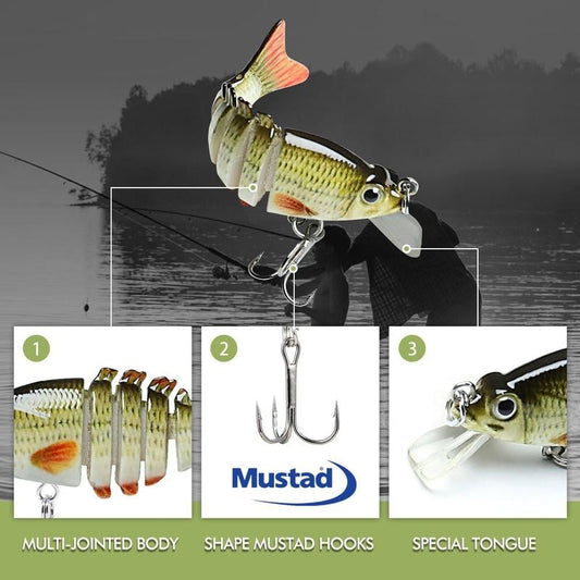 🎣Vente limitée : 50 % de réduction ⏰Leurre de pêche coulant multi-articulé ultra-réaliste