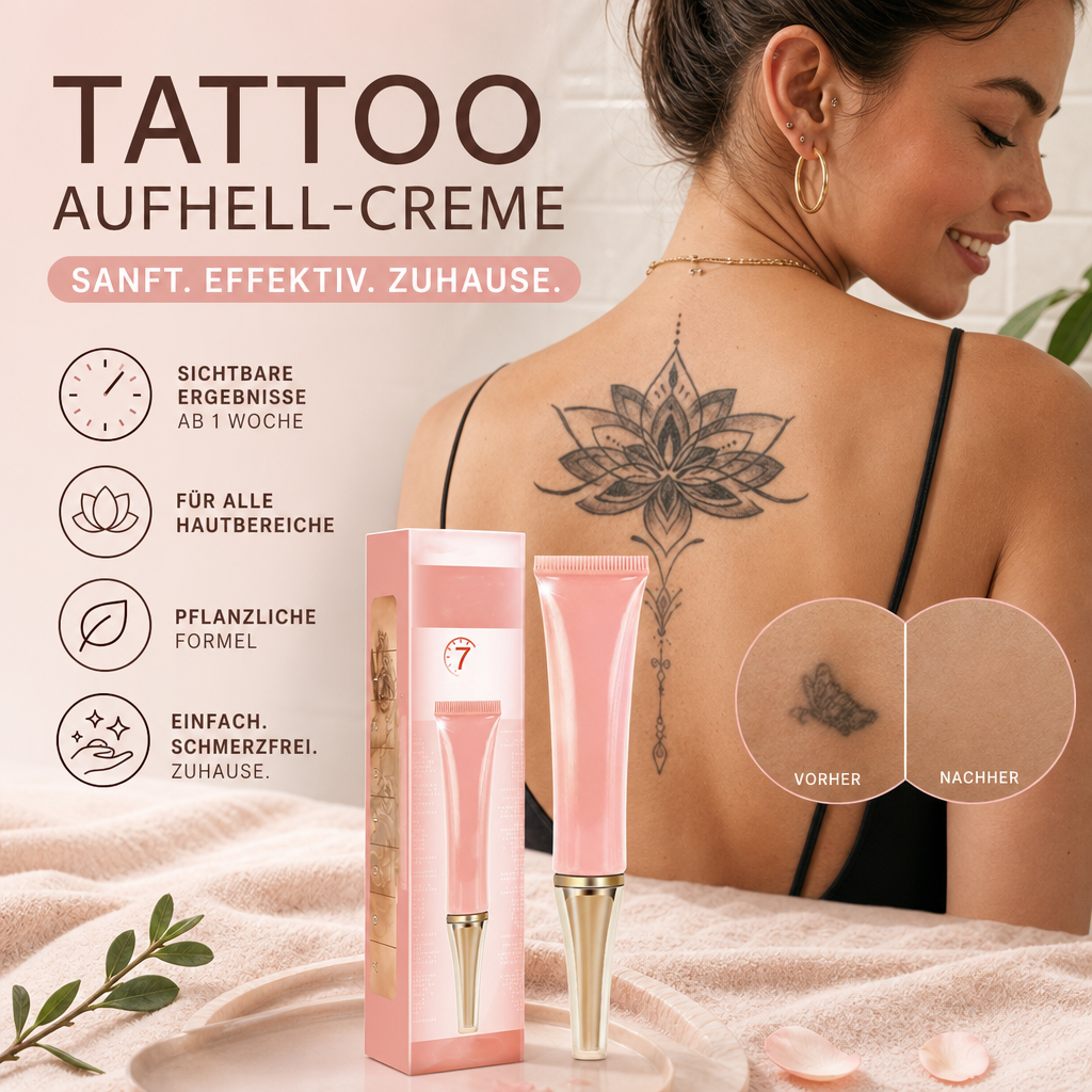 Crème éclaircissante pour tatouages douce, efficace et polyvalente