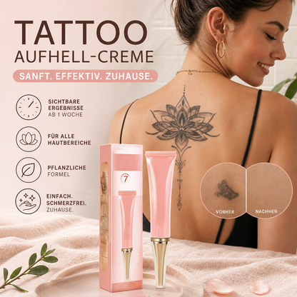 Crème éclaircissante pour tatouages douce, efficace et polyvalente
