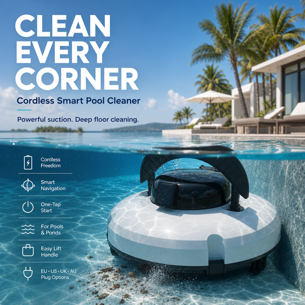 Nettoyeur de piscine robotisé sans fi