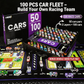 100 Mini Voitures à Remontage avec Garage Intégré