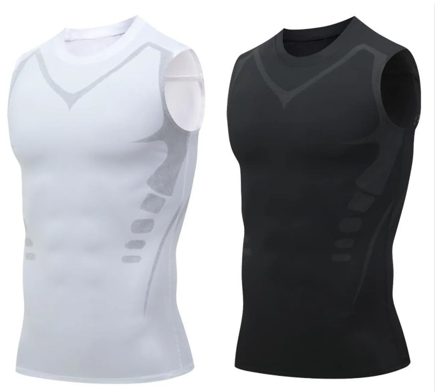 🌀🍃 OFFRE LIMITÉE 50% DE RÉDUCTION! Gilet Amincissant Ionique pour Homme – Compression Rafraîchissante et Légère, Totalement Invisible, Affine le Torse pour Une Allure Plus Nette ❄️✅