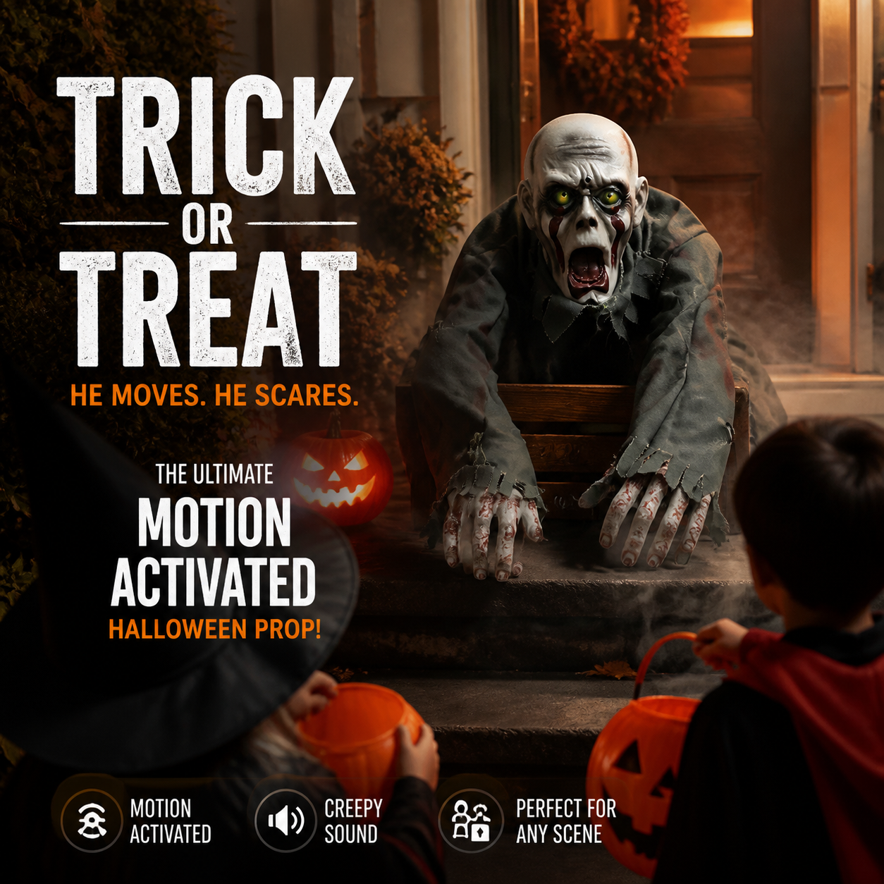 🎉🔥Livraison gratuite🔥Fantôme rampant, figurine d'horreur pour Halloween
