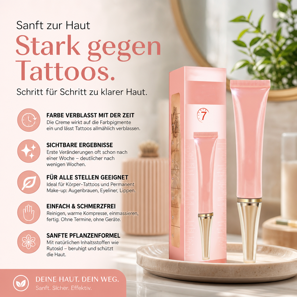 Crème éclaircissante pour tatouages douce, efficace et polyvalente