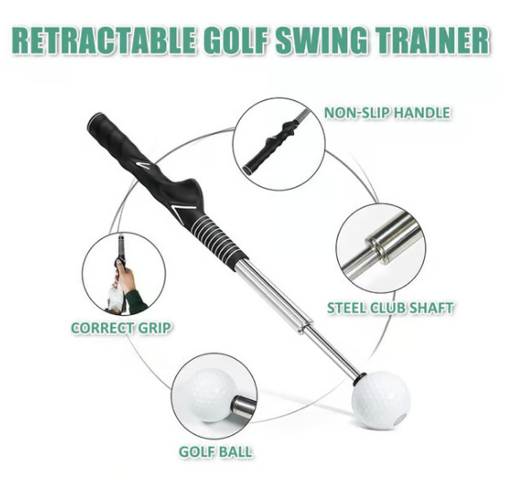 🔥Offre spéciale🔥Club télescopique, aide à l'entraînement au swing de golf rétractable