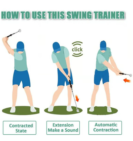 🔥Offre spéciale🔥Club télescopique, aide à l'entraînement au swing de golf rétractable