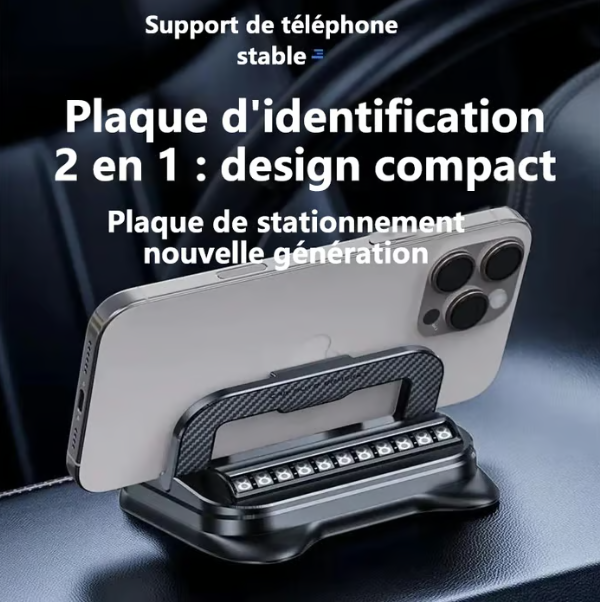 Support de téléphone pour voiture avec ventouse puissante – Rotation à 360°, angles de vision réglables, support antidérapant pour tous les téléphones.