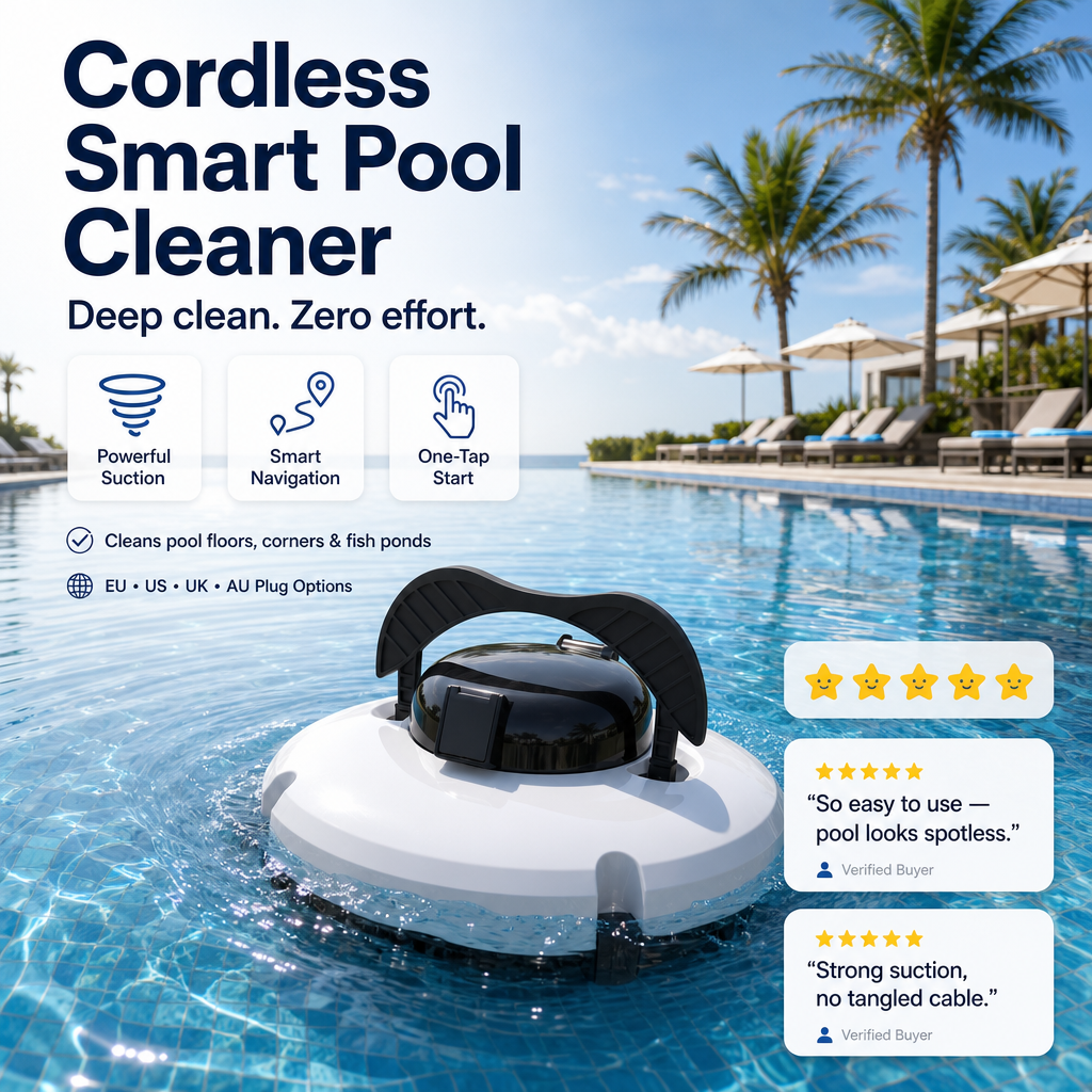 Nettoyeur de piscine robotisé sans fi