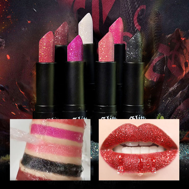 🔥Spécial Nouvel An 49% de réduction🔥Matte permanente leppestifter med fine glitter