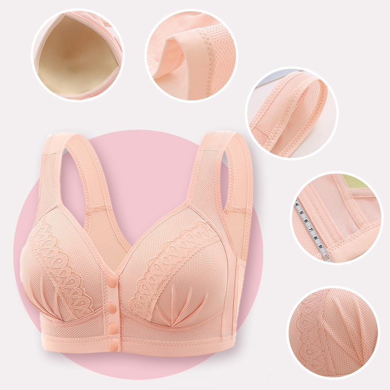 🏆 Soutien-gorge en coton respirant avec boutons sur le devant🌿👑