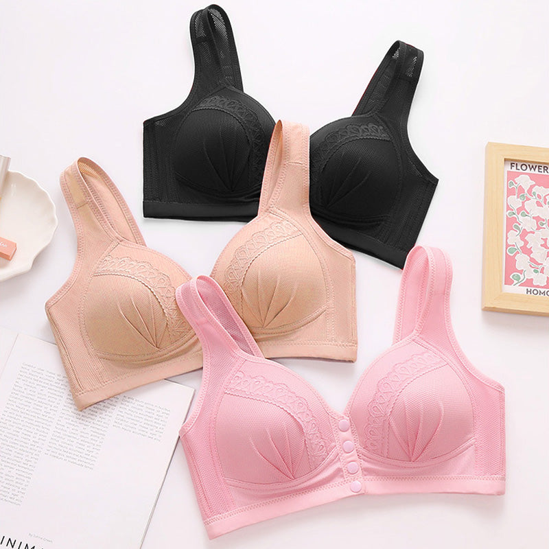 🏆 Soutien-gorge en coton respirant avec boutons sur le devant🌿👑