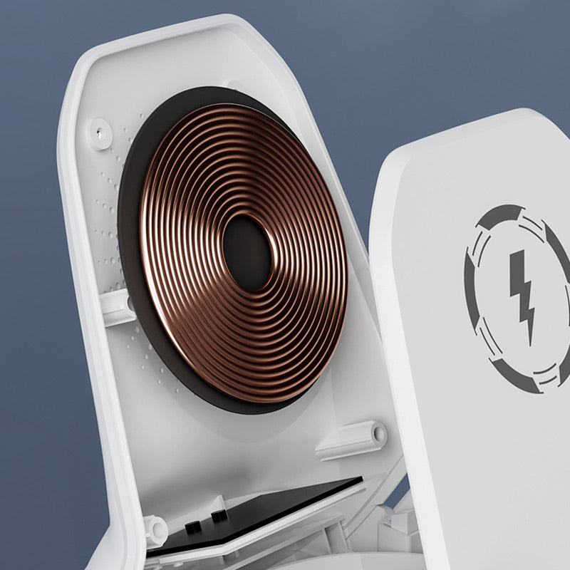 ⚡✨ Support de Téléphone 3-en-1 avec Chargeur Sans Fil - Compatible MagSafe, Écran LCD et Nettoyage des Cables pour un Bureau Organisé 📱🔋