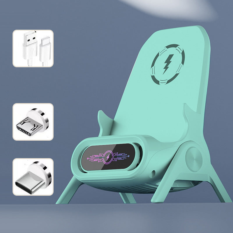 ⚡✨ Support de Téléphone 3-en-1 avec Chargeur Sans Fil - Compatible MagSafe, Écran LCD et Nettoyage des Cables pour un Bureau Organisé 📱🔋