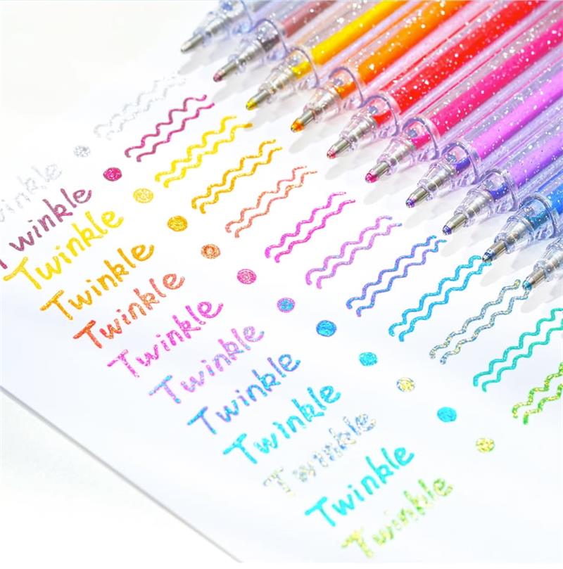 💎 50 % DE RÉDUCTION EN CE MOMENT ! ✨ Stylos Gel Pailletés — Encre Fluide & Durable, Pointe Fine, Paillettes Biodégradables, Coffrets 8, 12 ou 18 Couleurs 🎨