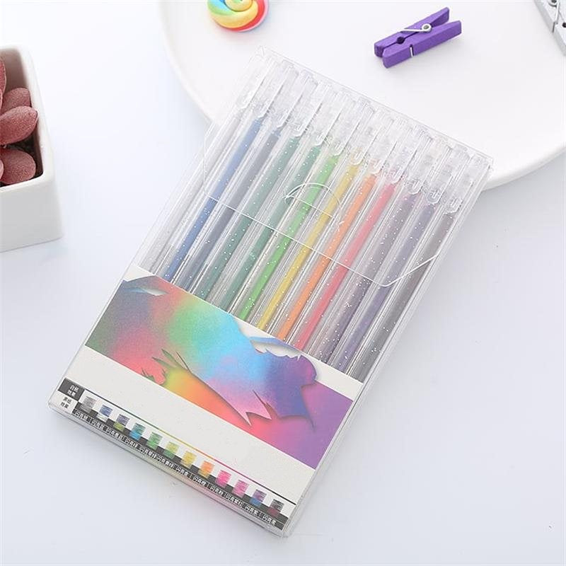 💎 50 % DE RÉDUCTION EN CE MOMENT ! ✨ Stylos Gel Pailletés — Encre Fluide & Durable, Pointe Fine, Paillettes Biodégradables, Coffrets 8, 12 ou 18 Couleurs 🎨