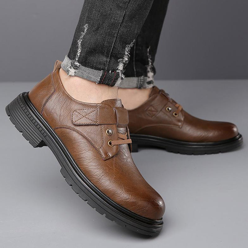👞60% DE RÉDUCTION ! 🌬️ Chaussures Homme Rétro en Cuir PU - Semelle Souple et Confort Respirant, Style Intemporel pour Quotidien 🏃‍♂️📦