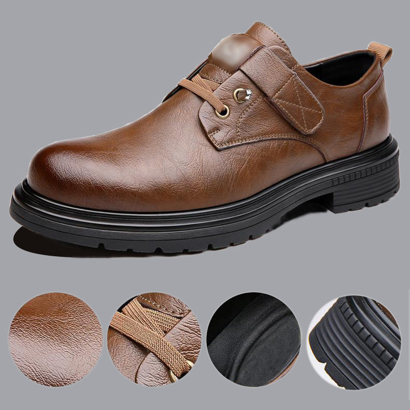 👞60% DE RÉDUCTION ! 🌬️ Chaussures Homme Rétro en Cuir PU - Semelle Souple et Confort Respirant, Style Intemporel pour Quotidien 🏃‍♂️📦