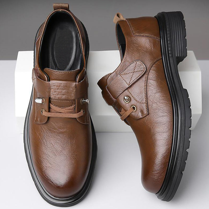 👞60% DE RÉDUCTION ! 🌬️ Chaussures Homme Rétro en Cuir PU - Semelle Souple et Confort Respirant, Style Intemporel pour Quotidien 🏃‍♂️📦