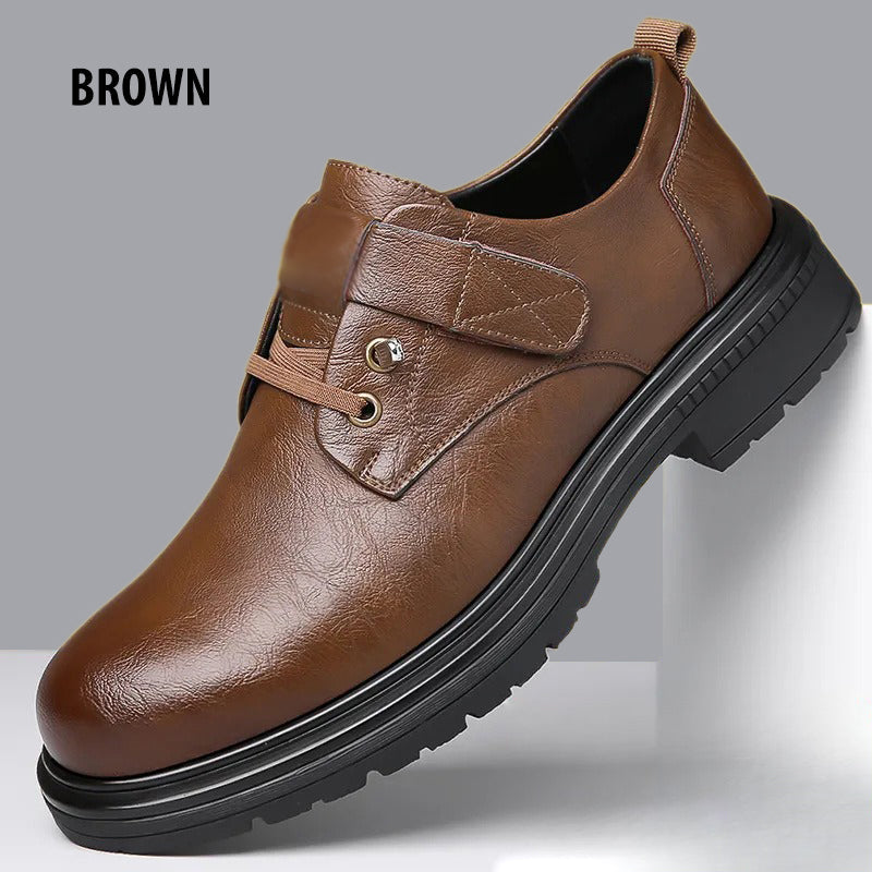 👞60% DE RÉDUCTION ! 🌬️ Chaussures Homme Rétro en Cuir PU - Semelle Souple et Confort Respirant, Style Intemporel pour Quotidien 🏃‍♂️📦
