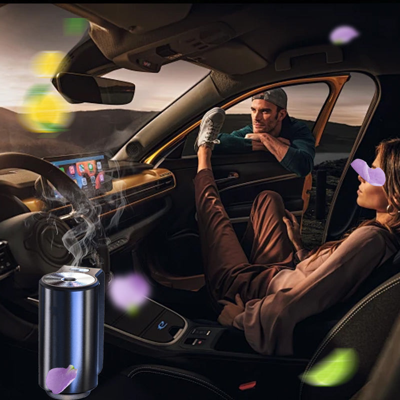 Diffuseur de Désodorisant Intelligent pour Voiture - 3 x 10 ml Parfum Naturel - 45 Jours de Durée