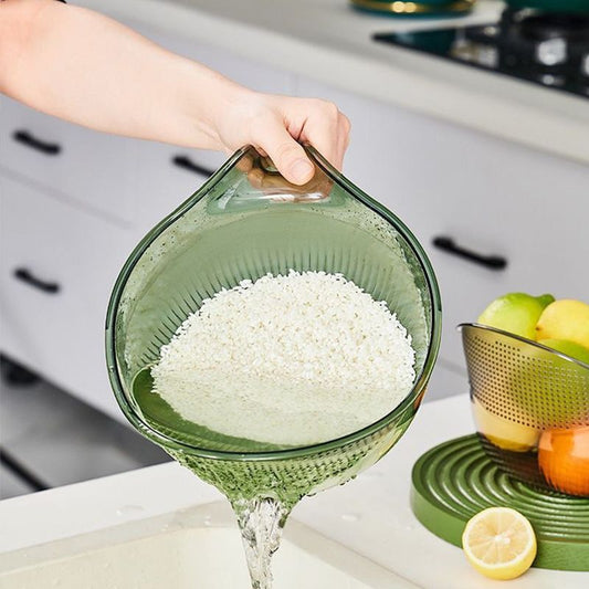 🍚 62% DE RÉDUCTION ! 🥣 Passoire-bol multifonction pour le riz avec poignée – Passoire intégrée, poignée antidérapante, idéale pour laver, égoutter et servir du riz et des légumes 🥗