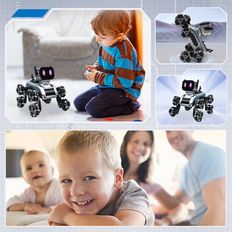💥Hot Sale Offers🐶Chien robot acrobatique intelligent à huit roues🖤Escalade, transformation, détection de gestes