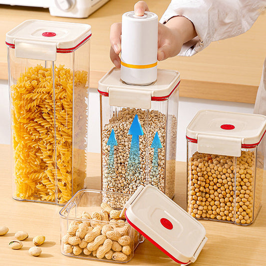 💥prix très bas💥 Bocaux de stockage en plastique scellés sous vide avec pompe