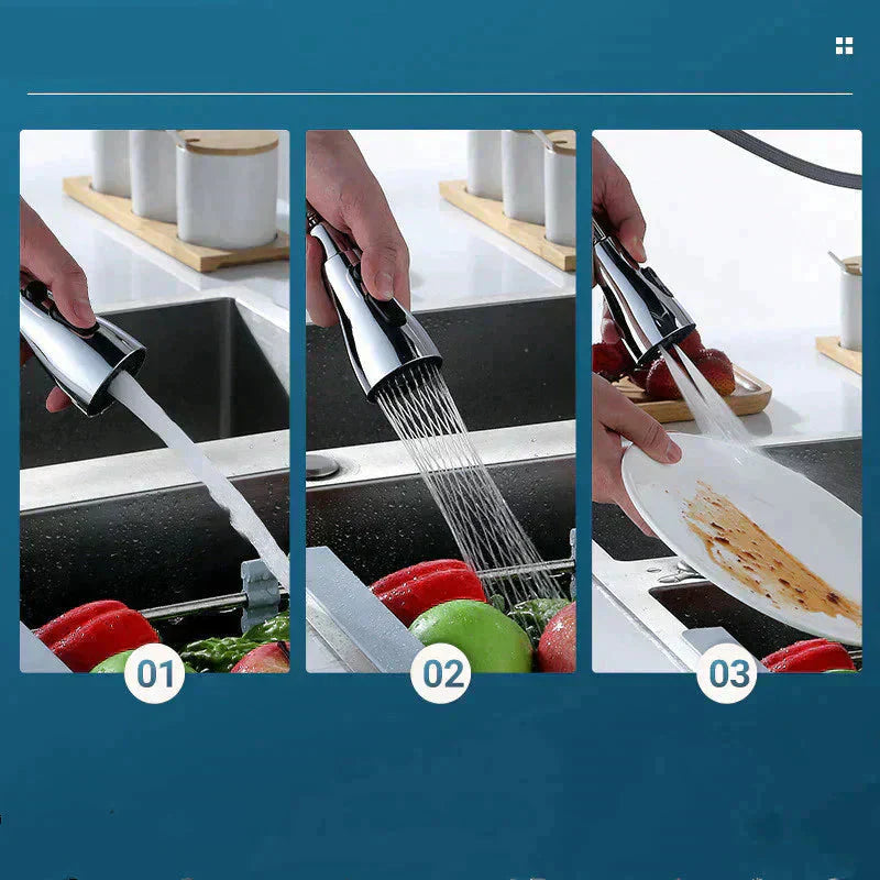 🔥50% de réduction pour le Nouvel An 🔥Tête d'arrosage de robinet de cuisine rotative 720° à 3 fonctions