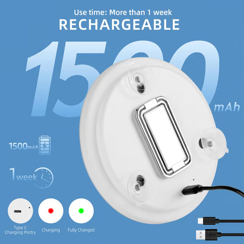 Miroir de maquillage lumineux rechargeable avec grossissement
