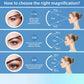 Miroir de maquillage lumineux rechargeable avec grossissement
